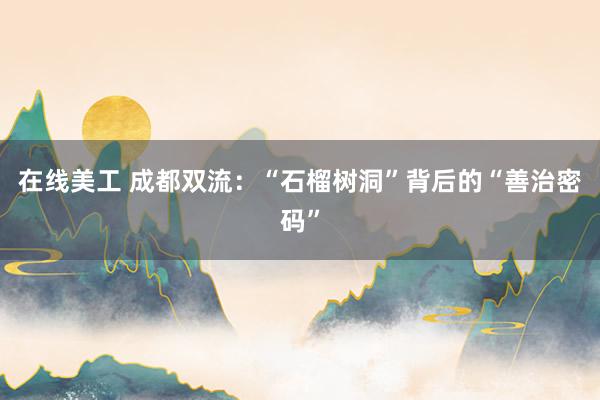 在线美工 成都双流：“石榴树洞”背后的“善治密码”